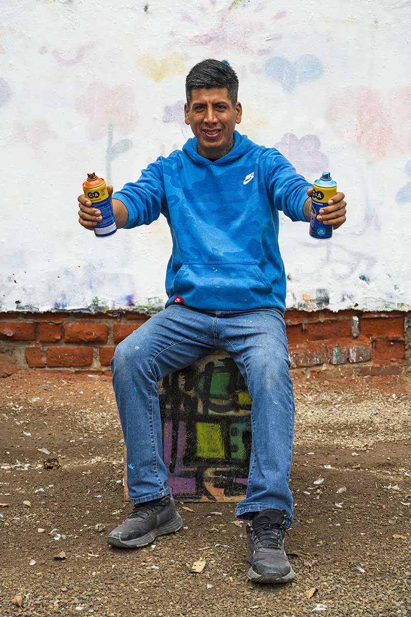 Retrato del artista Luis Gerardo Aguirre, Sesión