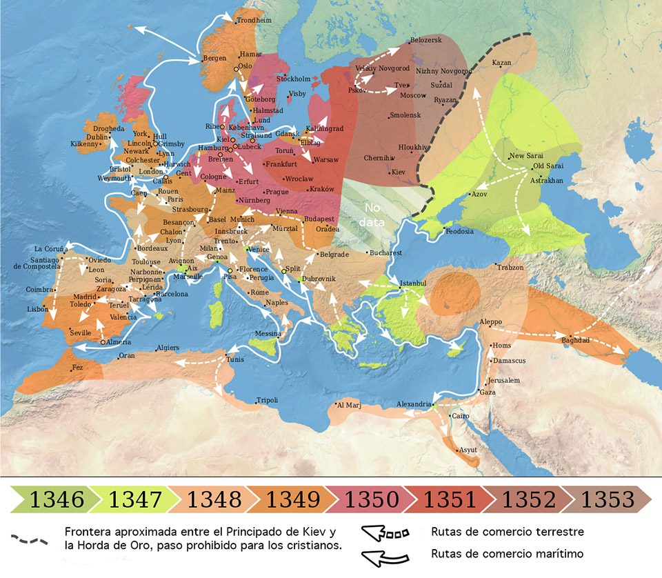 Mapa Expansión Peste