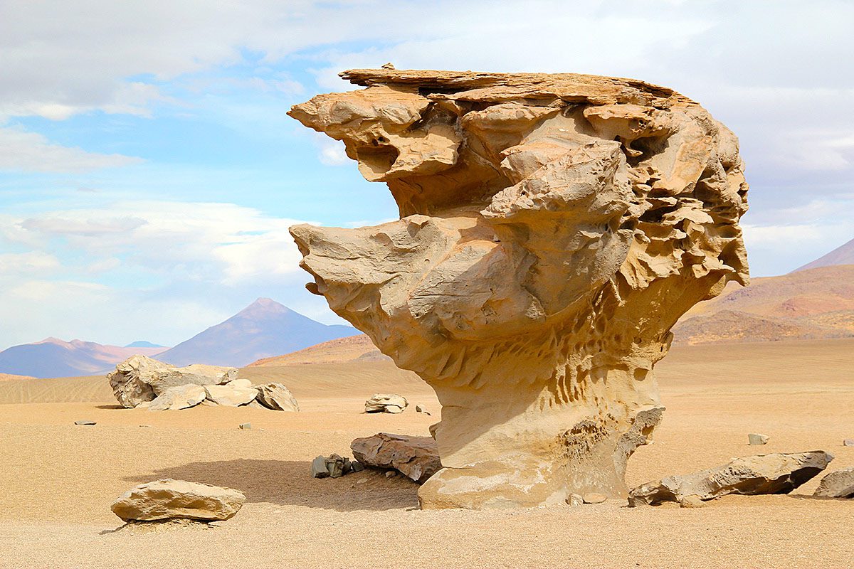 Formación rocosa en el desierto de Siloli