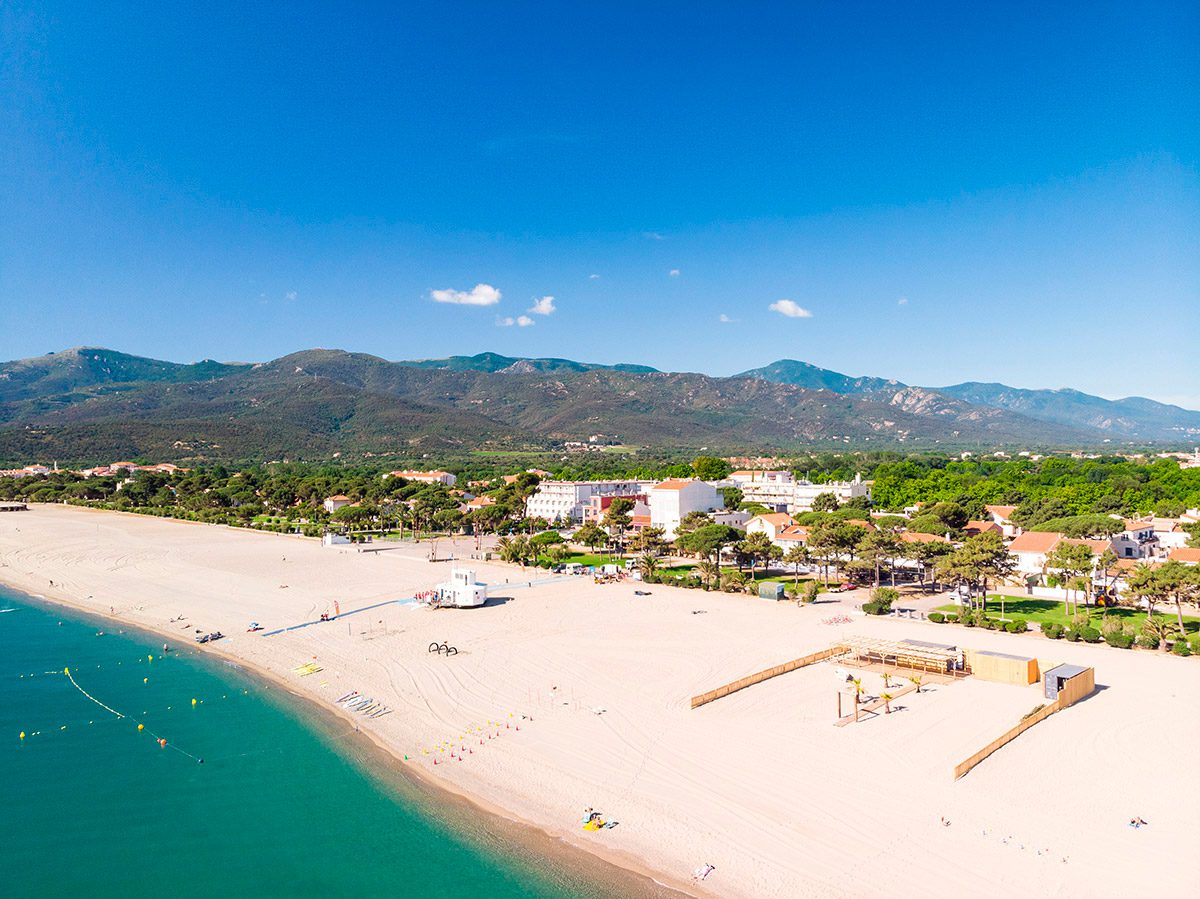 Vista aérea de la playa de Argelès-sur-mer