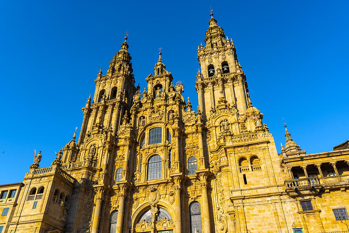 Fachada principal de la catedral de Santiago de Compostela