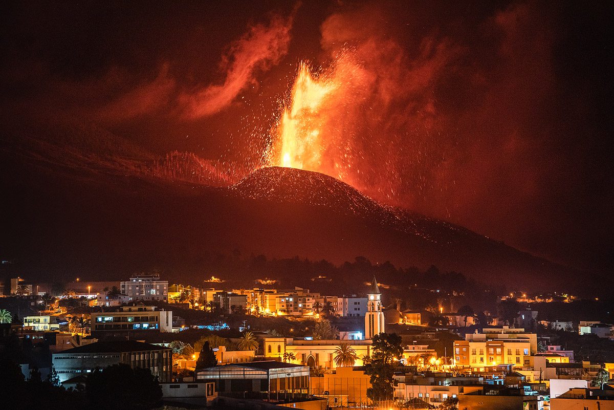 Cumbre Vieja en erupción