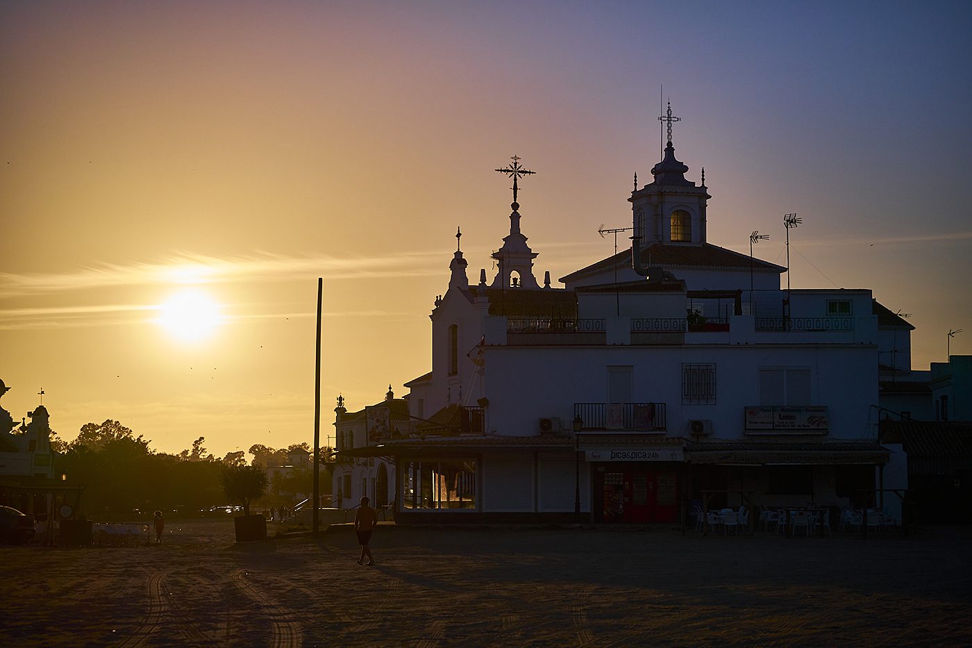 El Rocío al atardecer