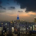 Vista nocturna de Nueva York