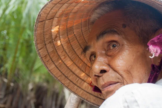 Retrato tomado en el delta del Mekong
