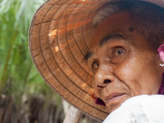 Retrato tomado en el delta del Mekong