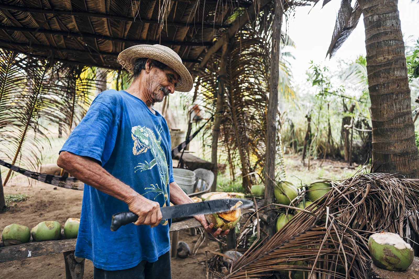 Rosalío Villegas, cuidador del iguanario