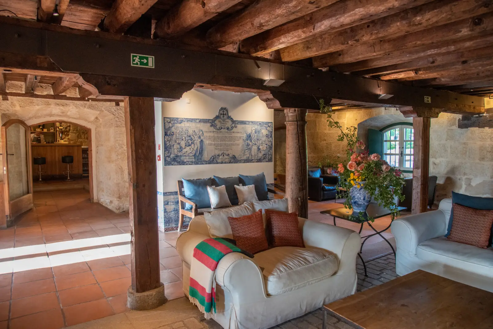 Vista del salón de la Hacienda Zorita Wine Hotel