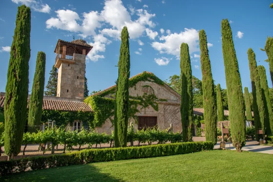 Vista de la capilla de San Nicolás de las Viñas, en Hacienda Zorita, Salamanca.