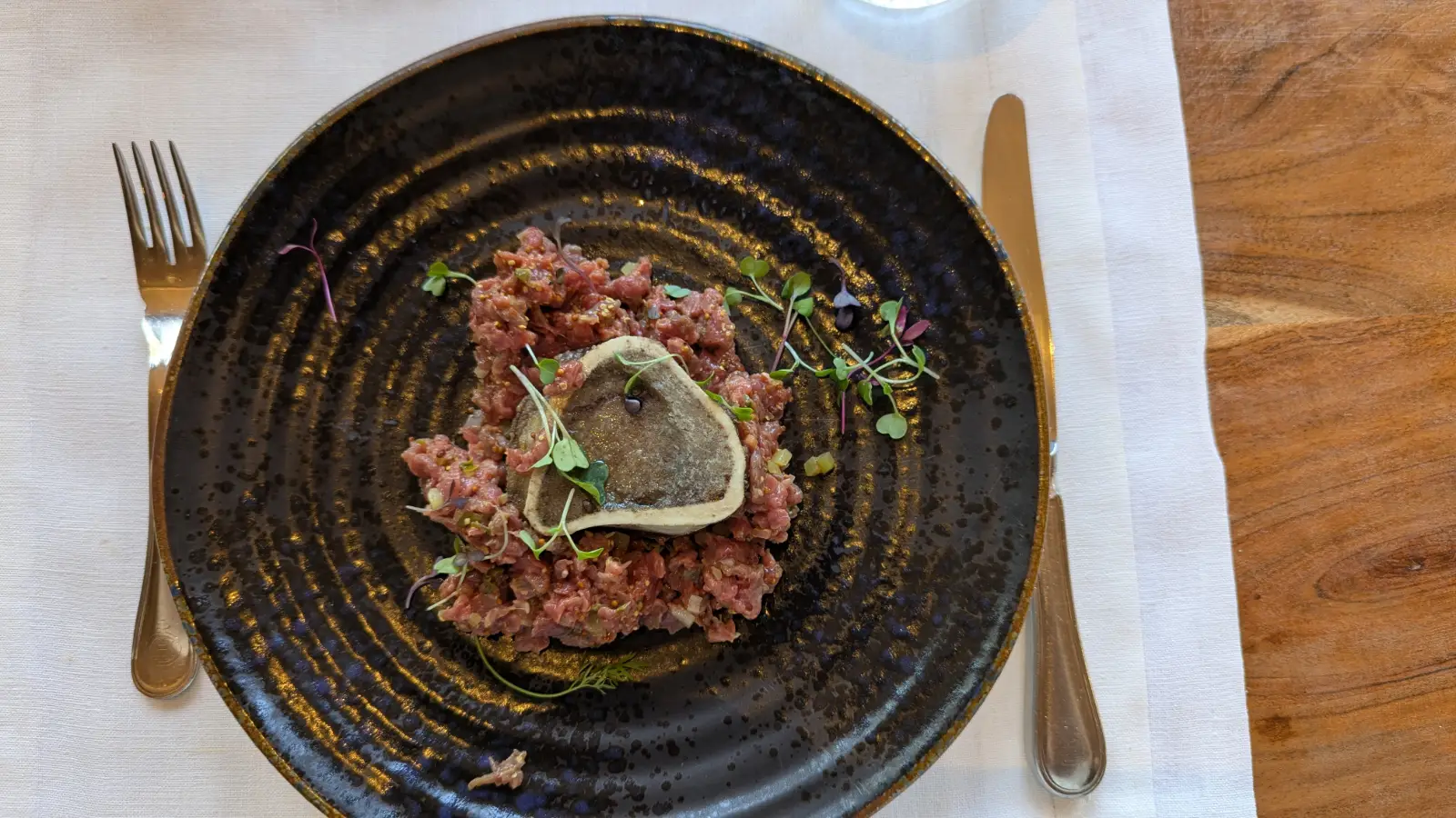 Steak Tartar en Hacienda Zorita Wine Hotel