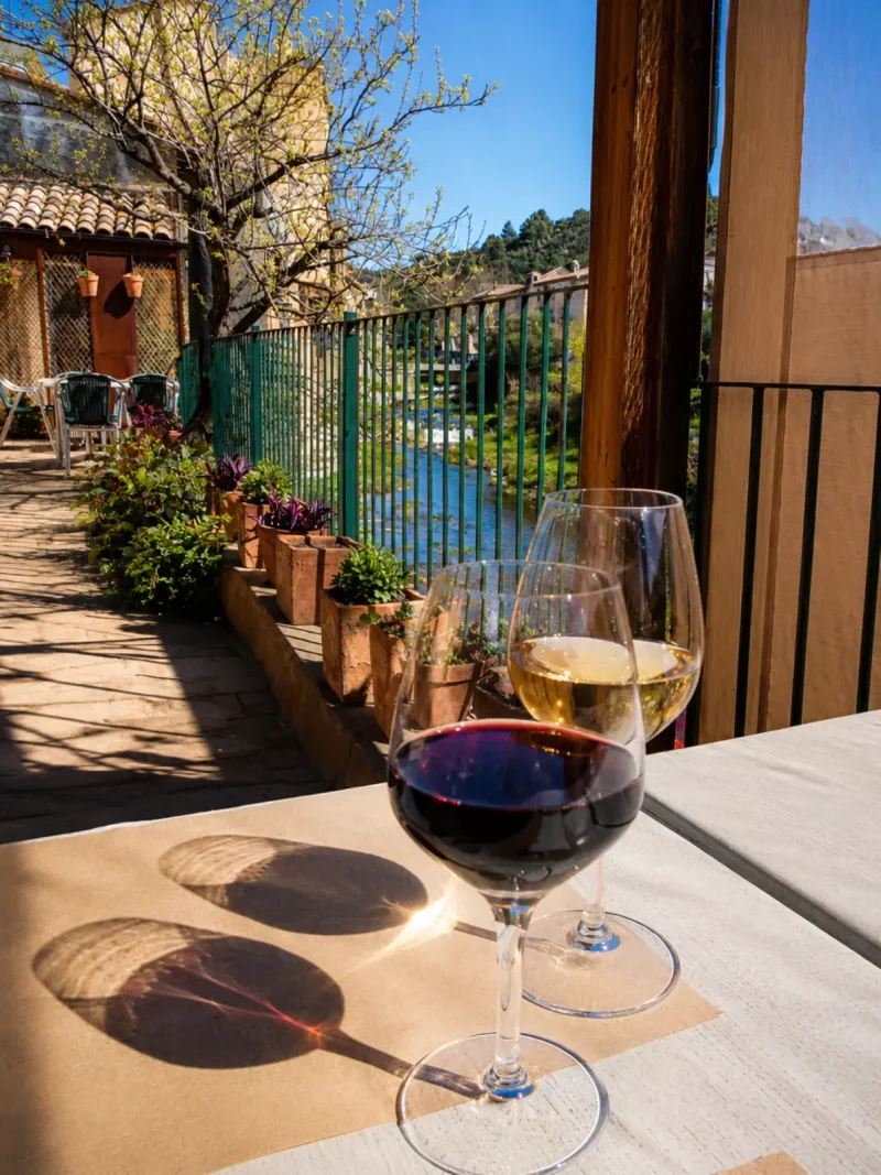 Brindis en el Restaurante La Basseta, Porrera