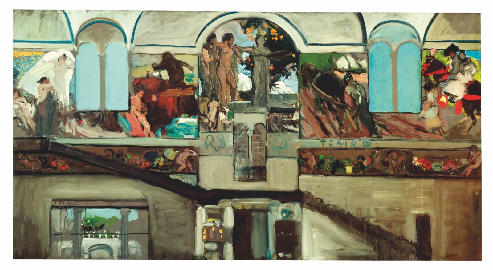 Boceto de Joaquín Sorolla para decorar la escalera de su casa, de 1910 a 1911.